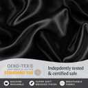 LuxClub 4 PC Sheet Set Bed Sheets Deep Pockets 18" Eco Friendly Wrinkle Free Cooling Machine Washable Hotel Bedding Silky Soft - Black Queen