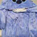 Kids Animal Onesie Cosplay Costume Halloween Pajamas (10 Years, Blue)