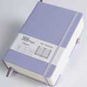 Thick Bullet Notebook with 366 Numbered Pages, A5 Dotted Journal for Writing with 100GSM Dot Grid Paper, Hardcover Leather Notebooks for Women Men School Note Taking Work Diary, 5.7"x8.3" Lavender