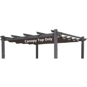 Pergola Shade Cover Replacement Canopy Top Compatible with 10 X 10 ft 6-Bar Pergola Frames - Gray (Canopy Size 116" W x 95" L, Canopy Top Only)