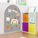 Magnetic Arch Wall Decal for Kids（Light Gray） 80x100cm