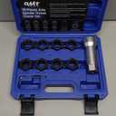 Orion Motor Tech 10pc Axle Spindle Threading Set, Axle Thread Repair Kit with 8 Dies 1-1/16" Extension Bar, Axle Nut Rethreader with M20 M22 M24 & 13/16" 3/4" UNEF Nuts, Rethreading Tool Kit with Case