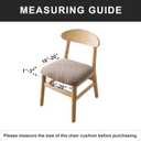 Genina Seat Covers for Dining Room Chair Seat Slipcovers Kitchen Chair Covers (Taupe, 4 Pcs)