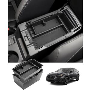 2 Layer-2024 2025 2026 Crosstrek Center Console Organizer for Subaru Crosstrek (Base/Premium/Sport/Limited/Wildernes),Durable ABS 2025 Crosstrek&Impreza Tray 2026 Crosstrek Hybrid Accessories