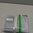 Zippered Pouch Hard, Clear Zippered Hard Pouch, Stackable Storage Bins, Portable Clear Bin Zipper (White, Small)