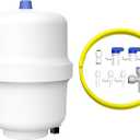 SimPure Small Water Pressure Tank for Tankless Reverse Osmosis System, RO Water Storage Tank with Fittings for Refrigerator, Ice Maker, Suitable for 1/4" and 3/8" Water Pipes