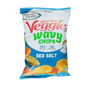 Sensible Portions Garden Veggie Sea Salt Wavy Chips, 12 oz (Pack of 8), Best Before Date 02/21/2026