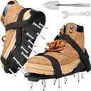 Miuwauer Lawn Aerator Shoes (Classic Version (Durable PP Sole), Black-Black)