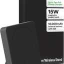 Mophie Powerstation Wireless Slim with Stand 10,000mAh Power Bank  MagSafe Compatible, 15W Qi2-Certified, 30W USB-C PD Fast Charging, Slim Battery Pack for iPhone, Android, Travel & Airplane Use