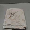 Extra Long Beige Shower Curtain Floral Cotton Linen Cottagecore Shower Curtain for Bathroom 84" L x 72" W