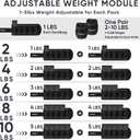 APEXUP 10lbs/Pair Adjustable Ankle Weights for Women and Men, Modularized Leg Weight Straps for Yoga, Walking, Running, Aerobics, Gym, Physical Therapy