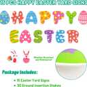 WorldBazaar 15 Pcs Happy Easter Signs With Stakes Easter Decorations Outdoor Waterproof Yard Decor For Garden Wall Tree Pathway Walkway