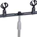 double mic holder Stereo bar Array Spacing Microphone Mount Holds 2 Mics XY and ortf Mic T-Bar Bracket, Fits 3/8" and 5/8" dual Mic Stands with Included Adapter