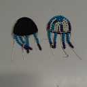 INFUNLY 2 PCS Jellyfish Beaded Rhinestone Tassel Patches for Clothes Jellyfish Rhinestone Sew-on Patch Sea Creatures Beaded Repair Applique Patch Handmade DIY Patch for Clothing DIY Art Crafts Decor