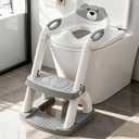 Potty Training Seat, SKYROKU Upgrade Toddler Toilet Seat for Kids Boys Girls, 2 in 1 Potty Training Toilet, Splash Guard Anti-Slip Pad Step Stool,New Sector-Shape Stabilized Base 