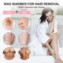 Professional Waxing Kit Wax Warmer Single Pot Wax Heater Machine for Hair Removal, Large Waxing Pot with Non-Stick Easy Clean Pot, 50 Sticks & 20 Collar, for Spa Salon Beauty Esthetician Home (Black)