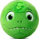 Silent Indoor Soccer Balls for Toddlers 1-3, Inflatable Soft Plush Baby Toddler Soccer Ball Toys Gifts for Kid 3-5 Year Old Boy First Birthday Gift (Dinosaur, Pump Include)