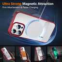 3 x SPIDERCASE Magnetic for iPhone 13 Pro Max Case, with 2Pcs [Tempered Glass Screen Protector] [ Military Grade Drop Protection] Invisible Kickstand Slim Case for iPhone 13 Pro Max 6.7", Red