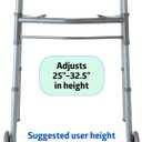 Medline Lightweight Junior/Lower Height Folding Walker with 5 Wheels
