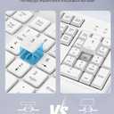 Wireless Keyboard and Mouse Combo - Full-Sized Ergonomic Keyboard with Wrist Rest, Phone Holder, Sleep Mode, Silent 2.4GHz Cordless Keyboard Mouse Set for PC, Laptop - Trueque (Pure White, 1 Pack)