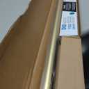 BlastHome Non-Adjustable Luxury Curtain Rods for Windows, 1  Rod Set, 3 1/2 foot Fixed Length, Brushed Gold