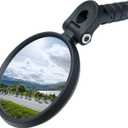 MEACHOW Bar End Bike Mirror [Upgraded Version] Scratch Resistant Glass Lens,HD,Safe Rearview Mirror,ME-001 (Blue)