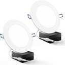 Sunco Recessed Lighting 6 Inch LED, Canless Ceiling Lights Slim with Junction Box, 850 LM, 14W (100W Equivalent), 5000K Daylight, Dimmable, Wafer Thin, 50000 Lifetime Hours ETL 2 Pack.