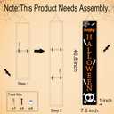 Halloween Porch Decor Outdoor Halloween Decorations Wooden Skull Porch Sign Door Decorations Indoor Outside Welcome Sign for Front Door 46.8 Inch