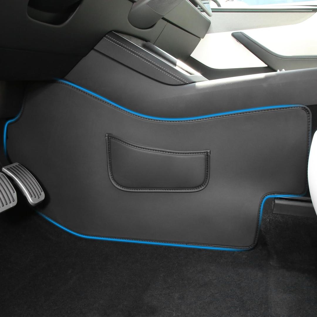Seat Side Anti Kick Pads for Tesla Model Y Juniper 2025 Interior Guard Floor Mat Water Resistant & Dirt Center Console Protector Cover for New Model Y Launch Series Accessories