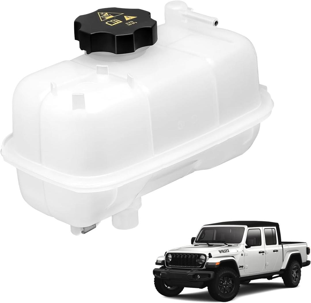 68283565AB Engine Coolant Reservoir Tank with Cap, Compatible with 2018-2024 Jeep Wrangler JL, 2020-2025 Gladiator JT 3.0L 3.6L V6, Replaces CH3014196