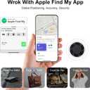 4-Pack Air Tracker Tags Compatible with Apple Find My (iOS Only), Bluetooth Tracker, Smart Keys Finder and Item Locator with Waterproof Case for Wallet Luggage Backpack (2B2W)