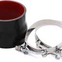 Straight Reducer Coupler Silicone Hose ID 3.5inch to 4inch 4-Ply with Stainless Steel T-Bolt Clamp for Turbo/Intercooler/Intake Piping