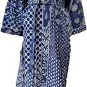 Cotton Kimono Robes for Women's, Light Bathrobe for Women, Dressing Gown Kimono Robe, Long Kimono Robe Traditional Kimono for Women Blue