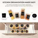 Minimalist Pantry Labels - 114 Self-Adhesive, Waterproof & Oil-Resistant Kitchen Labels for Organizing Storage Bins, Jars & Containers (Black)