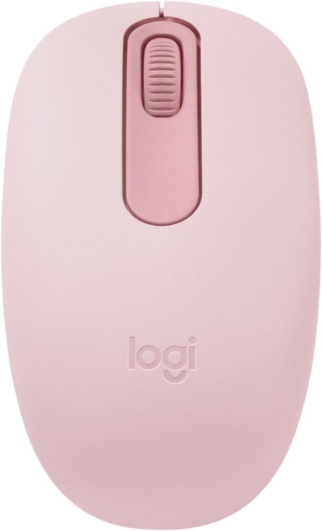 Logitech M196 Bluetooth Wireless Mouse, Compact and Portable Mouse for Laptops, Tablets and More, 12-Month Battery, Smooth Tracking, Compatible with PC and Mac, Windows and macOS - Rose (One Size)