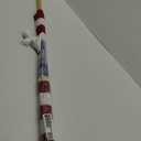 Poly Cotton US Flag Banner W/1 Piece 5 Foot Wood Pole 2.5ftx4ft
