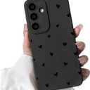 Lovmooful Compatible for Samsung Galaxy S25 5G Case Cute Cool Heart with Black Design for Girls Women Soft TPU Shockproof Protective Girly for Samsung Galaxy S25 5G-Snall Heart