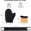 3 in 1 Self Tanning Mitts Self Tanner Mitt Applicator Kit - Tanning Glove for Self Tan Mitt, Tanning Brush for Self Tan Back Tanning Applicator Kabuki Body Brush Self Tanner Back