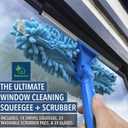 EVERSPROUT Swivel Squeegee & Microfiber Glass Window Scrubber, Light-Weight Window Cleaning Kit Without Extension Pole (Attachment Only - No Pole)