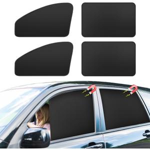 Car Curtains for Side Window - 4 Pcs Privacy Sun Shades Magnetic 100% Block Light Car Window Covers with Cooler Feeling (dexterous, 4pcs)