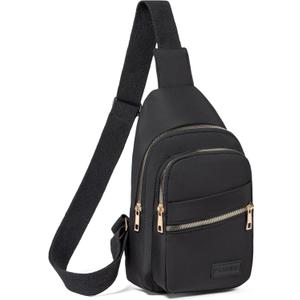 Small Crossbody Sling Backpack Sling Bag for Women, Chest Bag Daypack Fanny Pack Cross Body Bag for Outdoors Hiking Traveling - Black