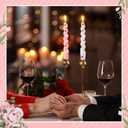 12 Pcs Valentine Spiral Twisted Candles 10 Inch Heart Twisted Taper Candle Pink and White Unscented Swirl Candlesticks for Wedding Anniversary Holiday Dinner Table Home Kitchen Party Decor