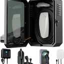 YONZEE Wall-Mounted EV Charger Protection Box  Weatherproof Charging Station Cover Case for Electric Vehicle Home Chargers, Compatible with Tesla, Standard Most EV Chargers (black)