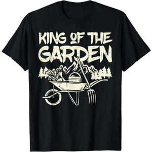 King Of The Garden Cool Gardening Gardener Grandpa Dad Men T-Shirt, Size: 2X