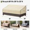 MR. COVER 3-Seater Outdoor Couch Cover Waterproof, 80 Inch Patio Furniture Covers Waterproof with All Weather Protection, Heavy Duty Outdoor Sofa Covers with Air Vent and Handles, Brown & Khaki