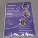 Printable Crystal Clear Sticker Paper 20 Sheets 8.5X11 inch Transparent Vinyl Sticker Paper 100% Glossy Clear Stickers for Inkjet or Laser Printer Not Waterproof