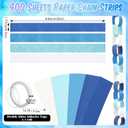 TaoBary Blue Party Decorations 328ft Blue Crepe Streamers 400 Sheet Paper Strips Chain Garland 65.5ft Star Hanging for Baby Shower Under the Sea Party Birthday Decor
