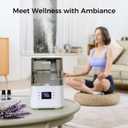 BOXING 4.5L Warm and Cool Mist Ultrasonic Humidifier for Bedroom Large Room, Top Fill Essential Oil Diffuser with Remote, Auto Shut-Off Quiet Sleep Mode, Humidistat, Timer, BPA-Free, 45H Runtime