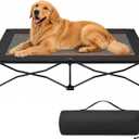 Elevated Dog Bed for Large Dogs, Foldable Dog Cot Bed for Camping