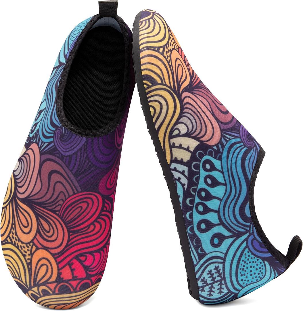 Metog Men Women Water Shoes Quick-Dry Aqua Socks Barefoot Slip-on for Beach Swim Sport Surf Yoga Exercise